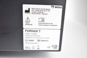 BEGO Fornax T Gussschleuder, Induktions-Schmelzeinrichtung BJ.2020