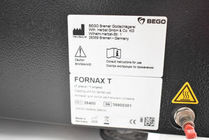 BEGO Fornax T Gussschleuder, Induktions-Schmelzeinrichtung BJ.2020