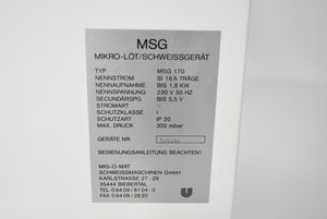 MIG-O-MAT MSG 170 kompaktes Mikrolöt- und Schweißgerät