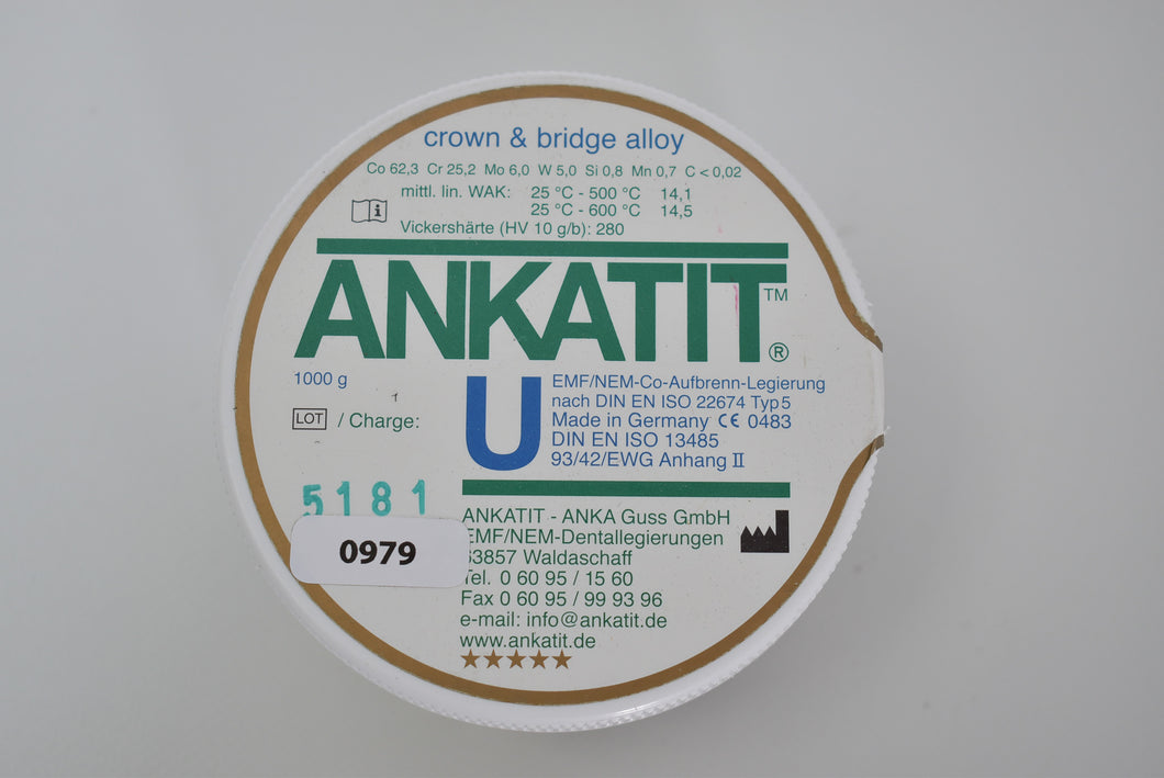 ANKATIT EMF/NEM Aufbrennlegierung, Dentallegierung 800gr.