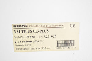 BEGO Nautilus CC- Plus Vakuumgussgerät