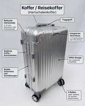 Laden Sie das Bild in den Galerie-Viewer, Hochwertige Aluminiumkoffer Handgepäck-Koffer für die Flugzeugkabine (Größe S)
