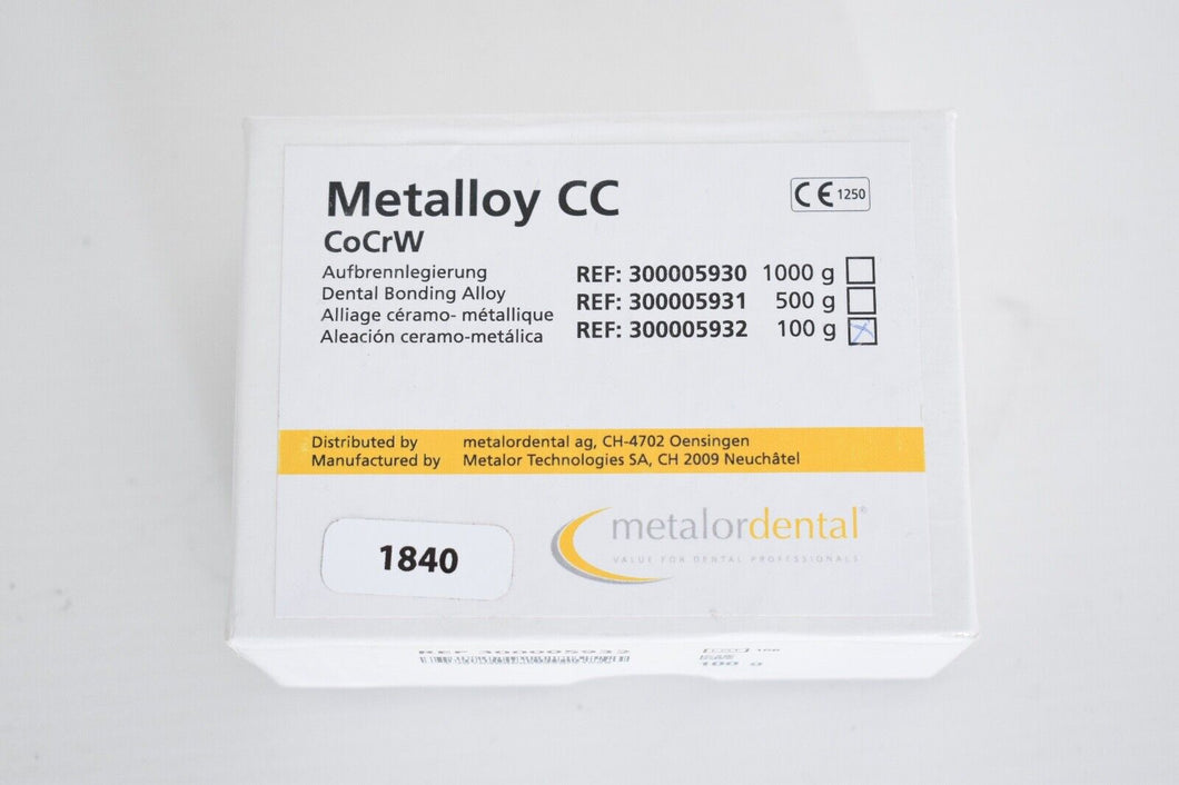 Metolot dental Metalloy CC 100g Legierung